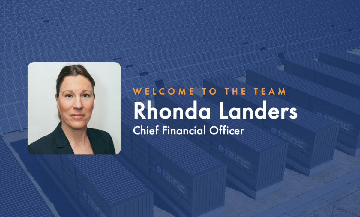 e-Zinc Appoints Accomplished Financial Executive Rhonda Landers as CFO