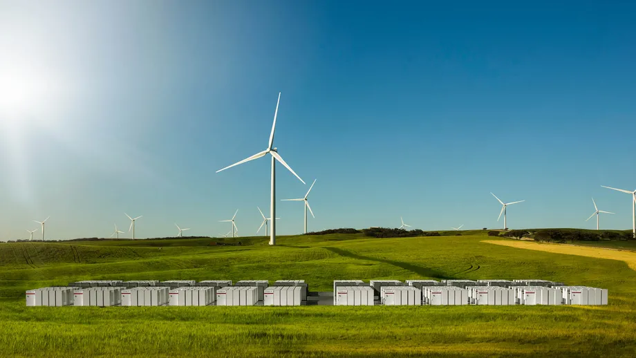 Wind and grid batteries in Australia.